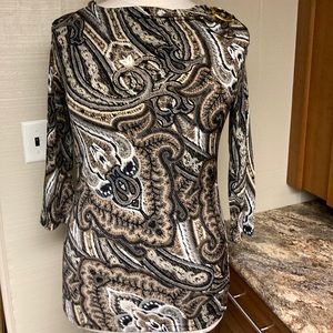 Susan Graver black and brown top.